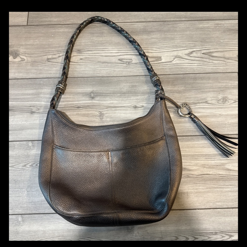 Brighton Brown Hobo Bag with Leather Finish